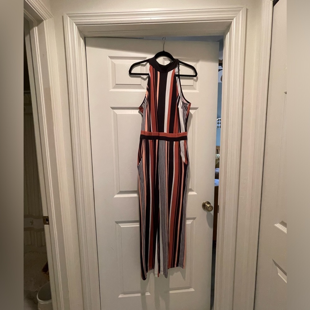 Venus striped jumpsuit. Size Large